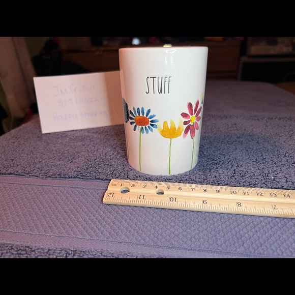 Rae Dunn Other - Rae Dunn “Stuff” holder ceramic with flowers around